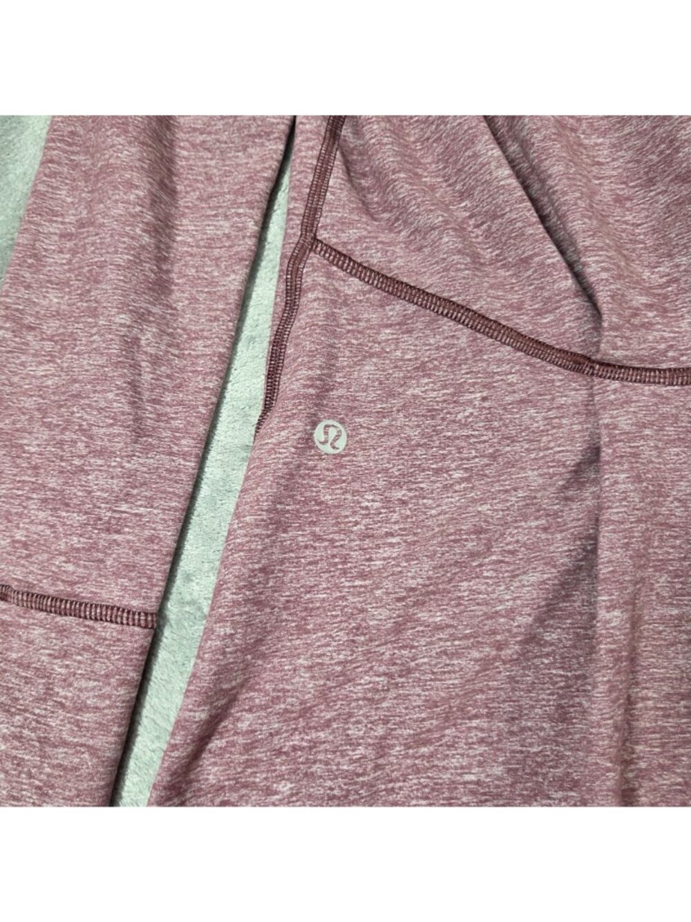 Lululemon Warm Your Core Long Sleeve Tee Size 6 Heathered Bordeaux Drama - Picture 9 of 11